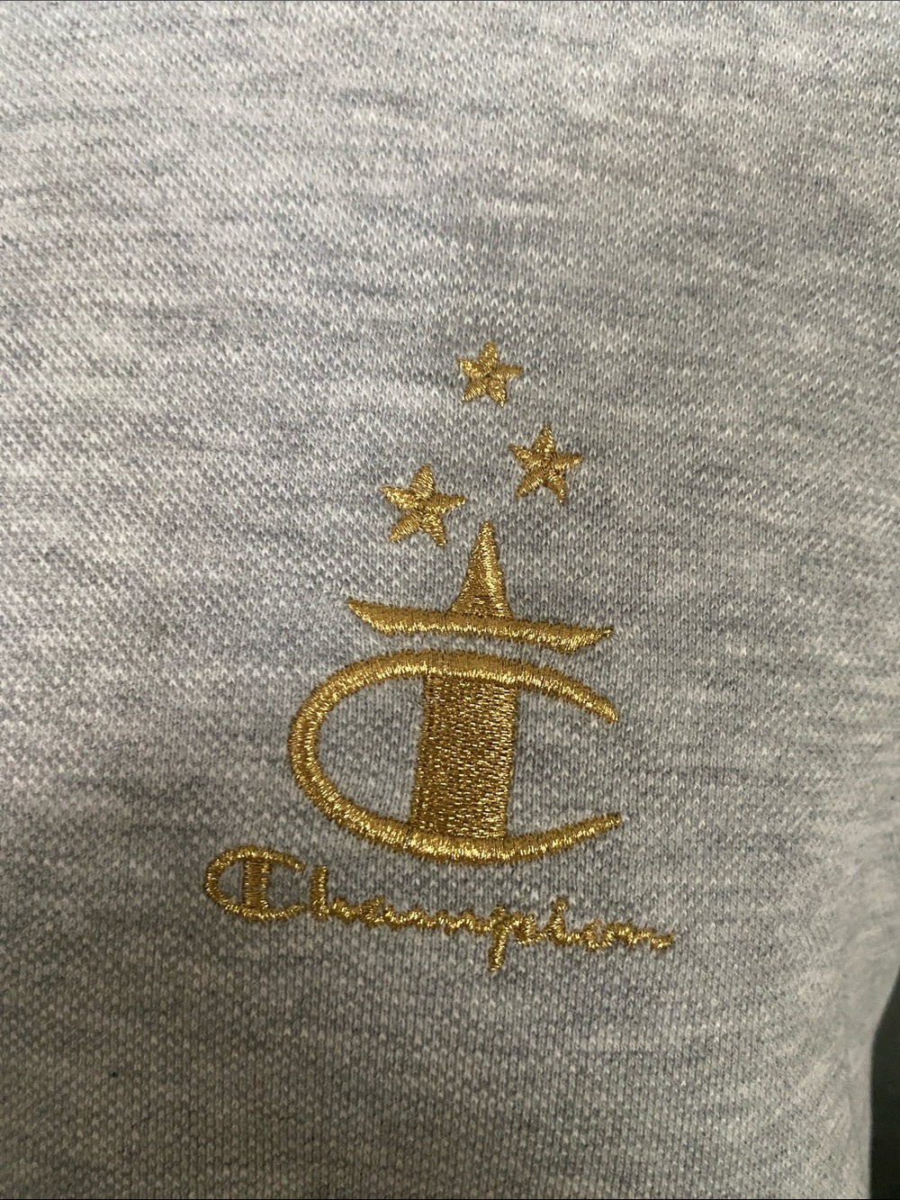 Champion nwt Light Gray USA Sweatshirt with Gold Embroidered Logo - Picture 3 of 10